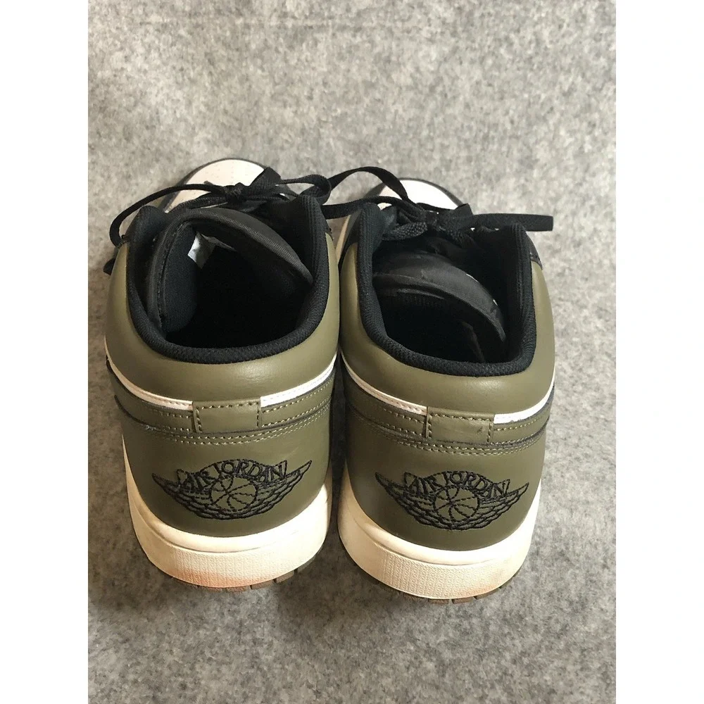 Nike Air Jordan Sneakers Mens 13 1 Low Black Toe Medium Olive 553558-092